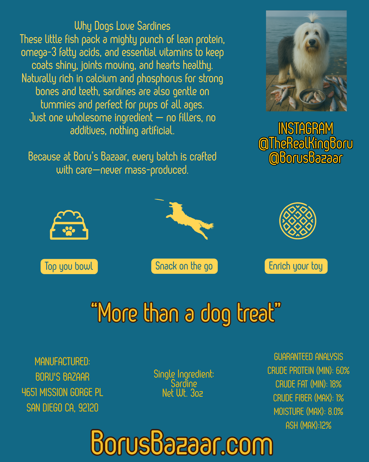 Boru’s Paw-Caught Sardines 3oz